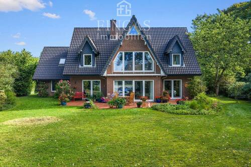 Gartenansicht - ***Luxuriöses EFH mit direktem Flussblick am Weserufer***