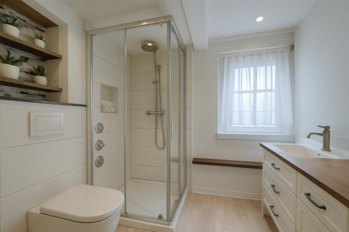 Bad mit Dusche und Fenster / OG - 