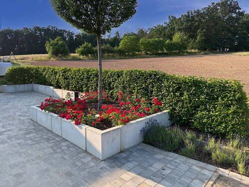 Vorplatz Haus / gepflastert - 