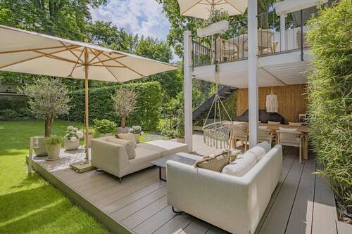 untere Terrasse Gartenseite - 