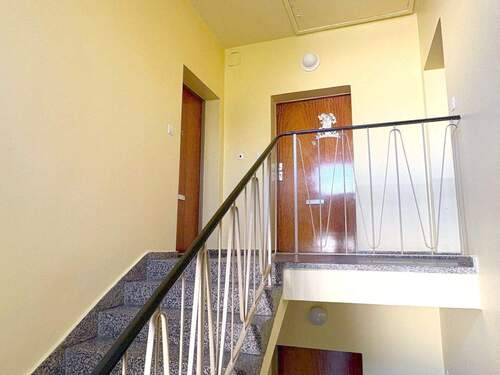 Gepflegtes Treppenhaus vor dem Wohnungseingang - 