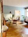 Wohnzimmer + Arbeitszimmer - Wunderschöne, traumhaft ruhige und zentrale 2-Zimmer Wohnung in Berlin Mitte