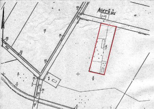 Histor. Flurkarte mit Gebäuden - 