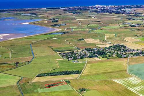 Sylt-Archsum Luftbild markiert - 1 Zimmer Grundstück in Sylt OT Archsum