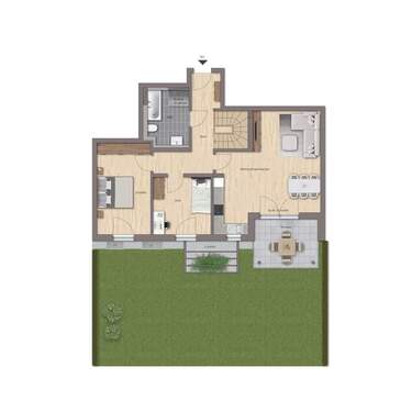 Helle Erdgeschosswohnung mit eigenem Garten - 4 Zimmer Etagenwohnung zum Kaufen in Roth