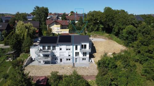 Außenansicht Drohne - 5 Zimmer Doppelhaushälfte zum Kaufen in Königsbach-Stein