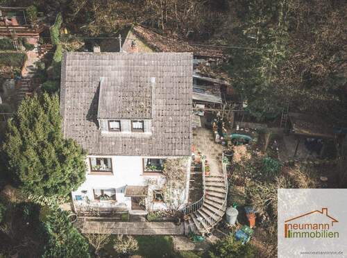 Luftbild - Knusperhaus im romantischen Altwied - ideal für Handwerker und große Familien