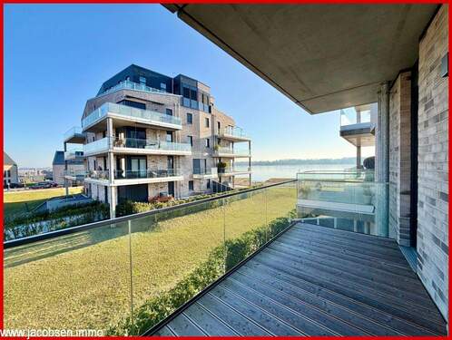 Blick vom Balkon auf die Schlei - 