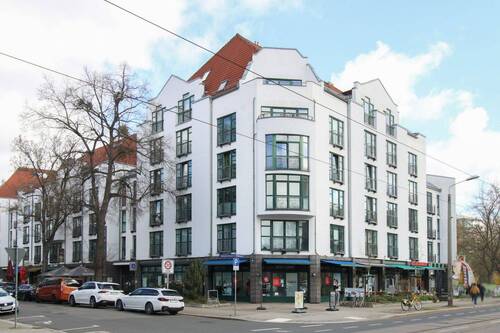 Objektansicht - vermietete teilmöbilierte 1-Zimmer-Wohnung mit Balkon - zentral gelegen nahe Uniklinik