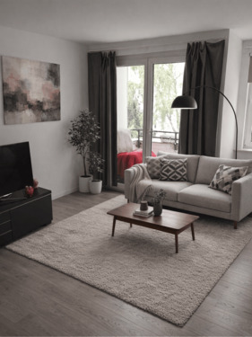 Wohnzimmer mit Balkon - 