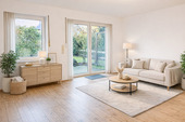 Wohnzimmer mit Zugang zu Terrasse und Garten
- 