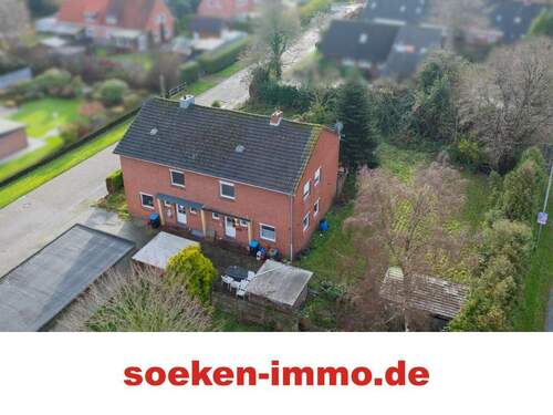1. Hauptbild - Doppelhaushälfte mit großzügigem Garten - sanierungsbedürftig - Weener *TU2506*
