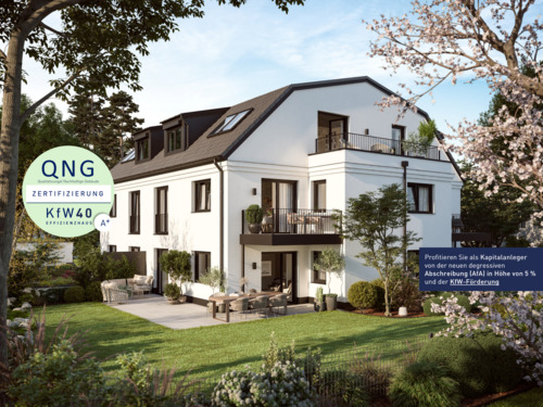 H4 QNG website - QUALITÄT + KOMFORT ! NEUBAU-2-Zimmer-Erdgeschosswohnung mit Terrasse und Garten