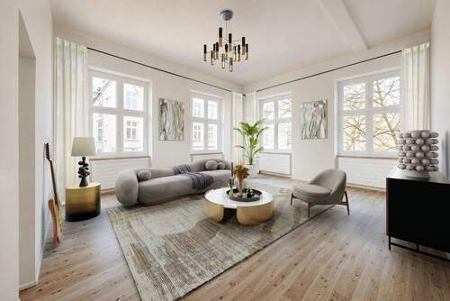 Wohnzimmer (Beispiel) - 5 Zimmer Etagenwohnung zum Kaufen in Frankfurt am Main