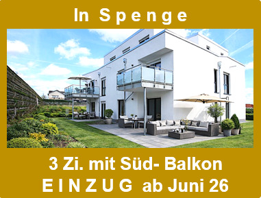 Süd- Westbalkon - In SPENGE: 3 Zi. Neubau - ETW. mit Südbalkon. EINZUG ab Juni 26.