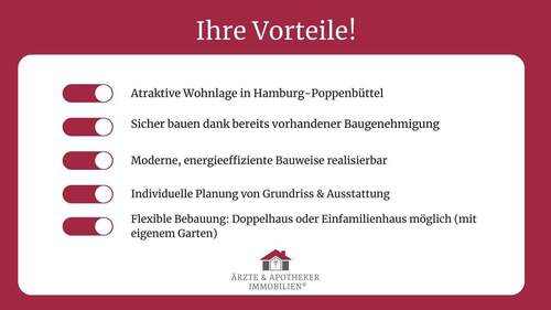 Ihre Vorteile auf einen Blick - Grundstück in Hamburg / Poppenbüttel