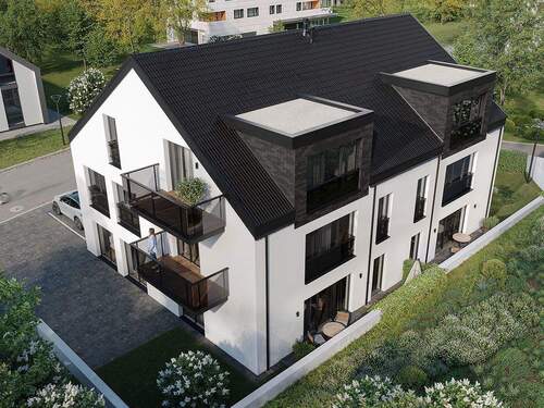 Bild 1 - Modernes Wohnen im NEU!bau: 3-Zimmer-Wohnung im 1. OG mit Balkon und eigenem Parkplatz