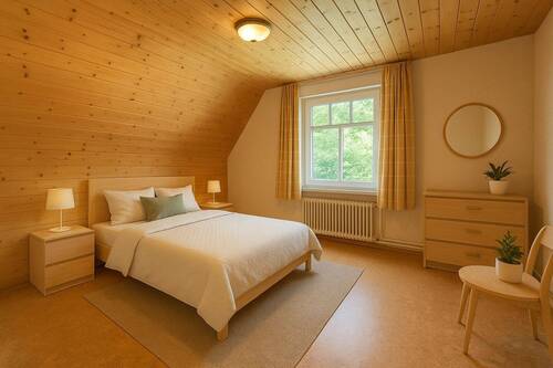 Schlafzimmer - virtuell möbliert - 