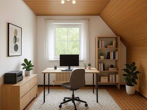 Arbeitszimmer - virtuell möbliert - 