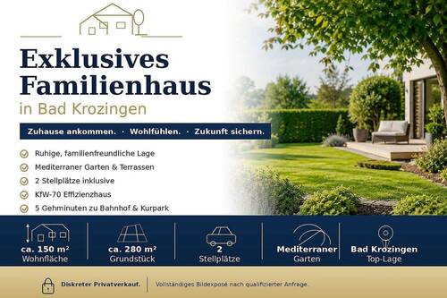Privatverkauf Bad Krozingen - Provisionsfrei: Familienhaus in Bad Krozingen mit mediterranem Garten, 2 Stellplätzen und Top-Lage