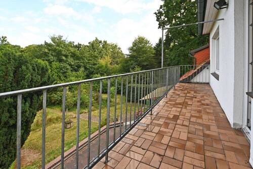 Blick vom Balkon des Anbaus - 