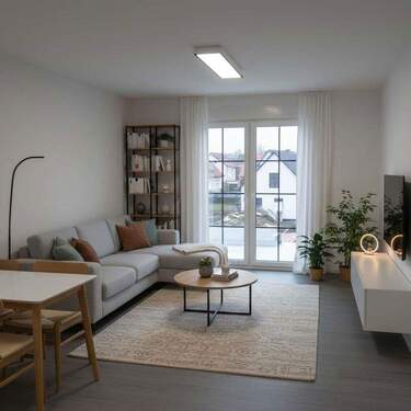 Wohnbereich ohne Möbel - 