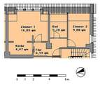 Grundriss - 2 Zimmer Etagenwohnung zur Miete in Lauta