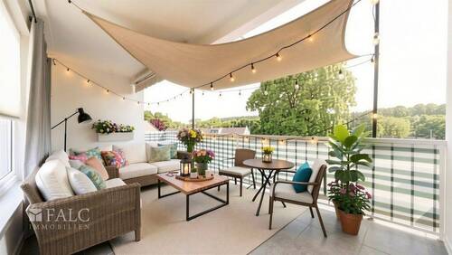 Balkon (Einrichtungsbeispiel) - Etagenwohnung mit 86,00 m&sup2; in Eschweiler zur Miete