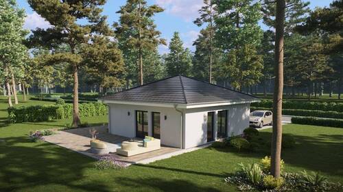 Ansicht Garten - Bungalow mit 73,00 m&sup2; in Emmerzhausen zum Kaufen