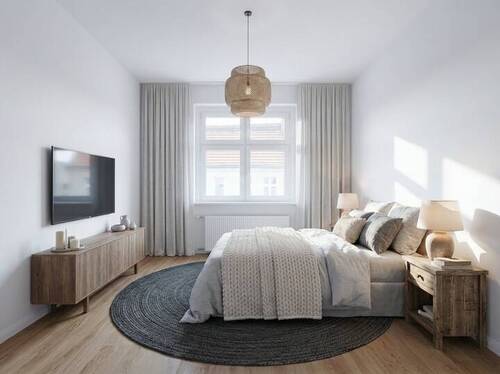 Innenvisualisierung Schlafzimmer - 2 Zimmer Etagenwohnung in Berlin