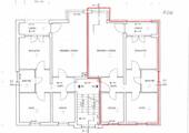 Grundriss Geschoss - Wohnung markiert - 