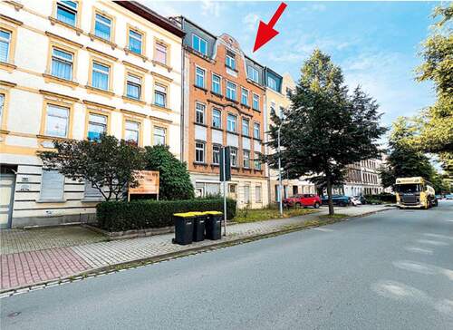 Blick auf das Objekt - Repräsentatives Wohn-Geschäftshaus in Zeitz