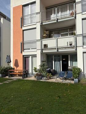 Terrasse und Garten - 3 Zimmer Etagenwohnung zur Miete in Bamberg