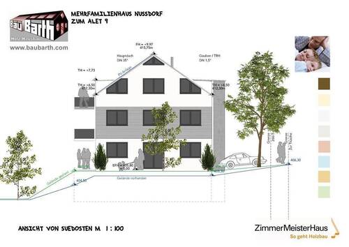 20220505_MFH Nussdorf_BA1 Ost_Ansicht SüdOst - 