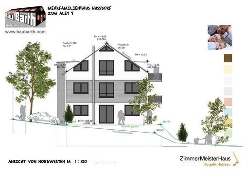 20220505_MFH Nussdorf_BA1 Ost_Ansicht NordWest - 