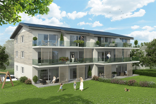 Aussenvisualisierung 1 - NEUWERTIG & MODERN I Großzügige Wohnung 2.1: Lichtdurchflutete, wohngesunde 5 Zimmerwohnung in Singen-Mühlhausen