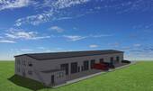 Visualisierung Frontseite - Neubau Gewerbe- oder Lagerhalle im Gewerbegebiet G6 in 25358 Horst