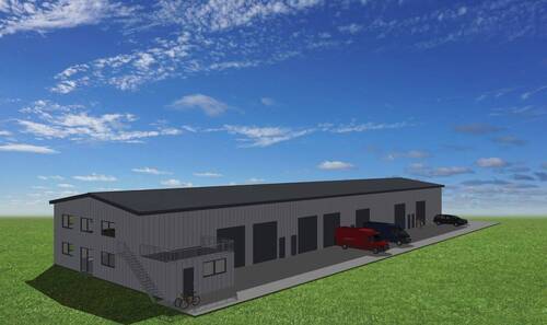 Visualisierung - Neubau Gewerbe- oder Lagerhalle im Gewerbegebiet G6 in 25358 Horst
