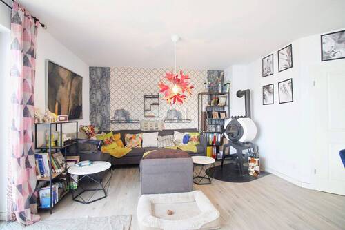 Ansicht zum Wohnzimmer - 5 Zimmer Doppelhaushälfte zum Kaufen in Blankenhagen / Mandelshagen