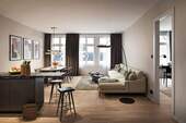 Visualisierung Wohnbereich - 3 Zimmer Etagenwohnung in Hamburg