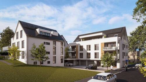 3D_Haus_B_C_Strassenansicht - 3 Zimmer Etagenwohnung in Holzgerlingen