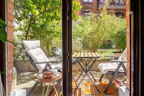 Blick auf die Terrasse - Etagenwohnung mit 59,00 m&sup2; in Berlin zum Kaufen