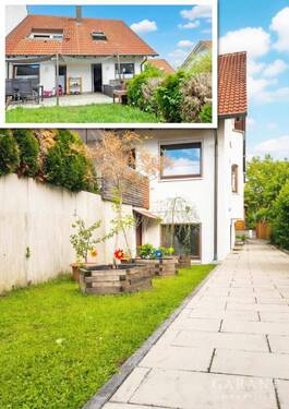 Zugang zum Haus, Südseite - 9 Zimmer Doppelhaushälfte zum Kaufen in Nürtingen