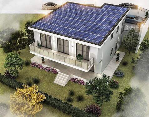 Draufsicht Garten - Neubau KfW 40 Plus-Haus mit Fernblick in Hemer!