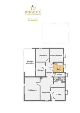 Keller mit Gartenzugang - 