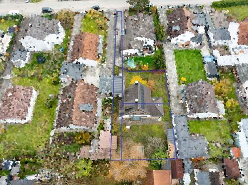 Die_West_Ansicht_moegliche_Teilung - Grundstück in München zum Kaufen