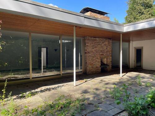 seitliche Terrasse - SulzbachSaar, Bungalow Gewerbefläche