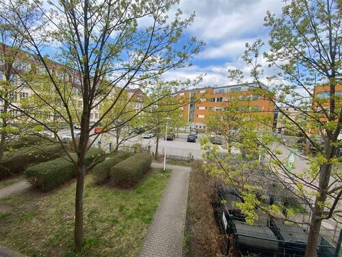 Blick auf den Teegut-Parkplatz - 