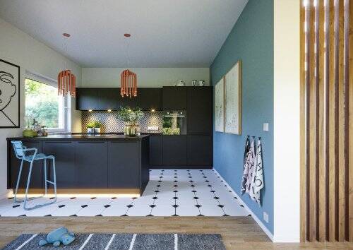 Moderne Küche mit Stil - 3 Zimmer Doppelhaushälfte in Büchenbronn