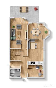 EG möbiliert - 6 Zimmer Doppelhaushälfte in Brieselang
